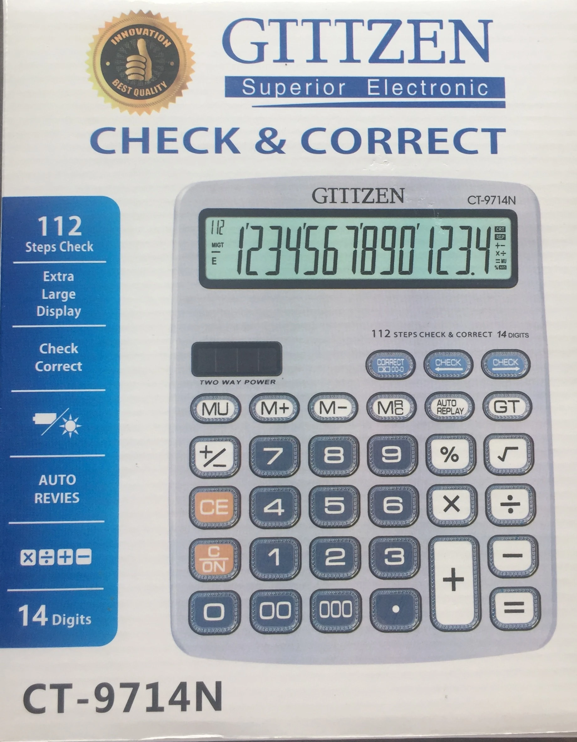 Gitizen Superior Electronic Calculator CT-9714N